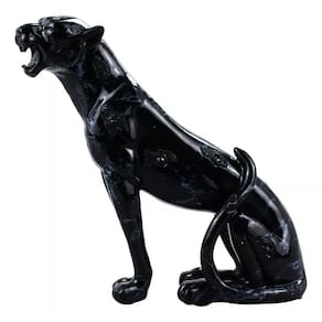 Pantera Negra Sentada 19.5cm - Resina Animais
