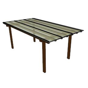 Kit Policarbonato Branco 4mm 3,00m x 6,00m - Perfis Naturais