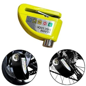 Trava antifurto cadeado moto alarme sonoro freio disco