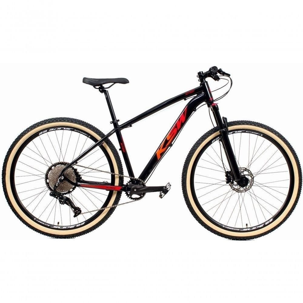 Bicicleta Aro 29 Ksw Xlt 12v Garfo Com Trava 11-50 Preto-vermelho-laranja 15