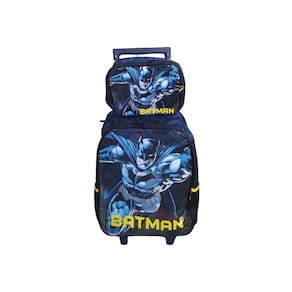 Mochila De Carrinho C/ Lancheira Do Batman Azul - Luxcel