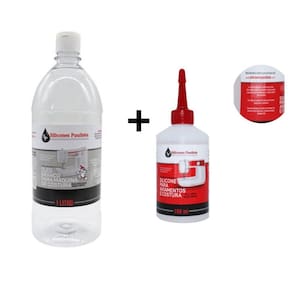 Óleo branco maquina costura + silicone aviamento linha 100ml