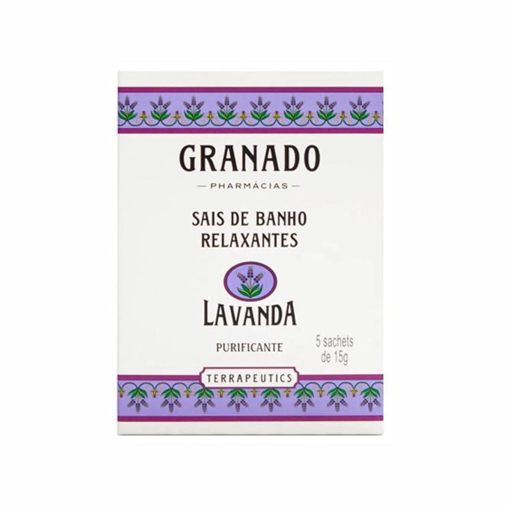 Sais de banho granado terrapeutics relaxantes lavanda 5x15g