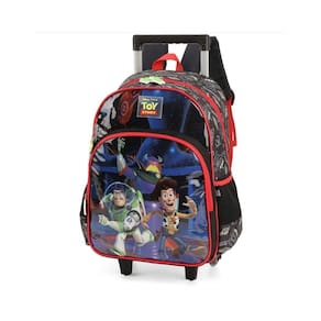 Mochila De Rodinhas Com Alça Luxcel Toy Story Preto