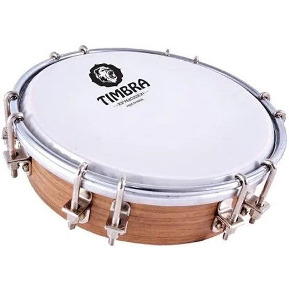 Tamborim timbra 6 polegadas madeira freijó profissional