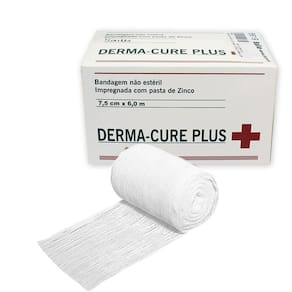 Curativo bota de unna derma cure 7,5cm x 6m óxido de zinco