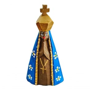 Imagem Nossa Senhora Aparecida Em Madeira Entalhada A Mão Pequena