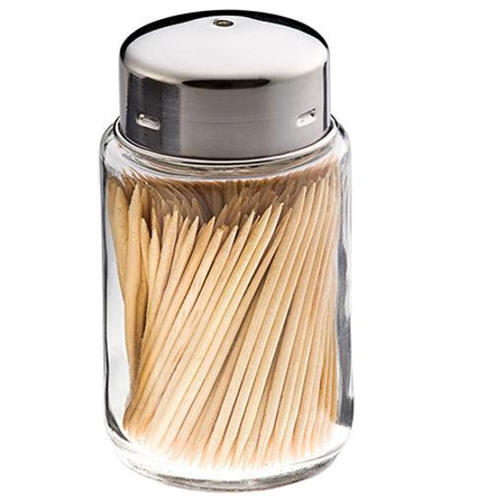 Paliteiro de vidro com tampa inox