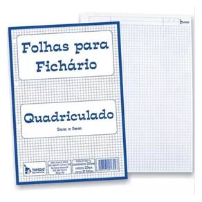 Folha de fichário a4 refil colegial 4 furos universitário
