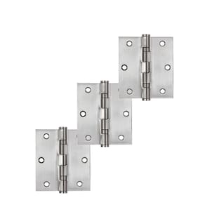 Dobradiça 3 X 2. Inox Escovado 3 Unidades Unica
