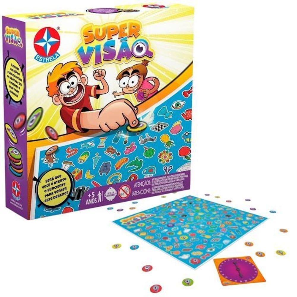 Jogo de tabuleiro infantil super visão estrela