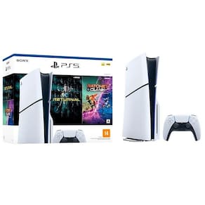 Console PlayStation 5 Slim Edition Branco + Returnal e Ratchet e Clank + Controle Sem Fio Dualsense Branco