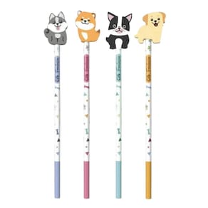Lápis preto grafite borracha model fantasia pets cis
