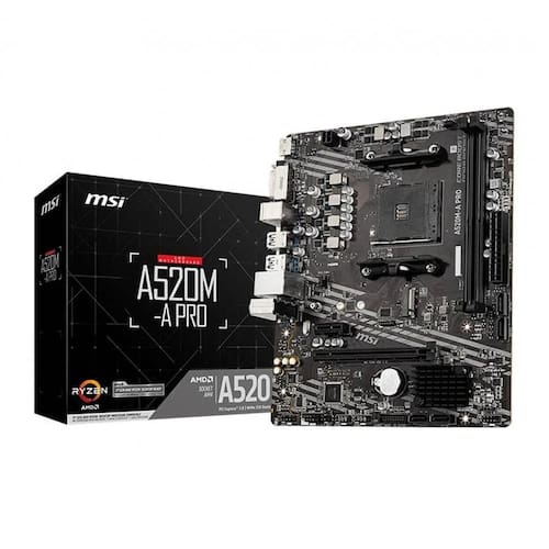 Placa mae msi a520m-a pro ddr4 socket amd m-atx chipset amd