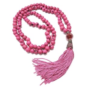 Japamala 108 contas de sementes de açai cor rosa pink hooponopono