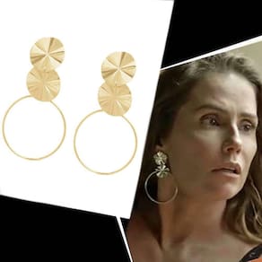 Brinco Da Novela Salve-Se Quem Puder Folheado A Ouro 18K.