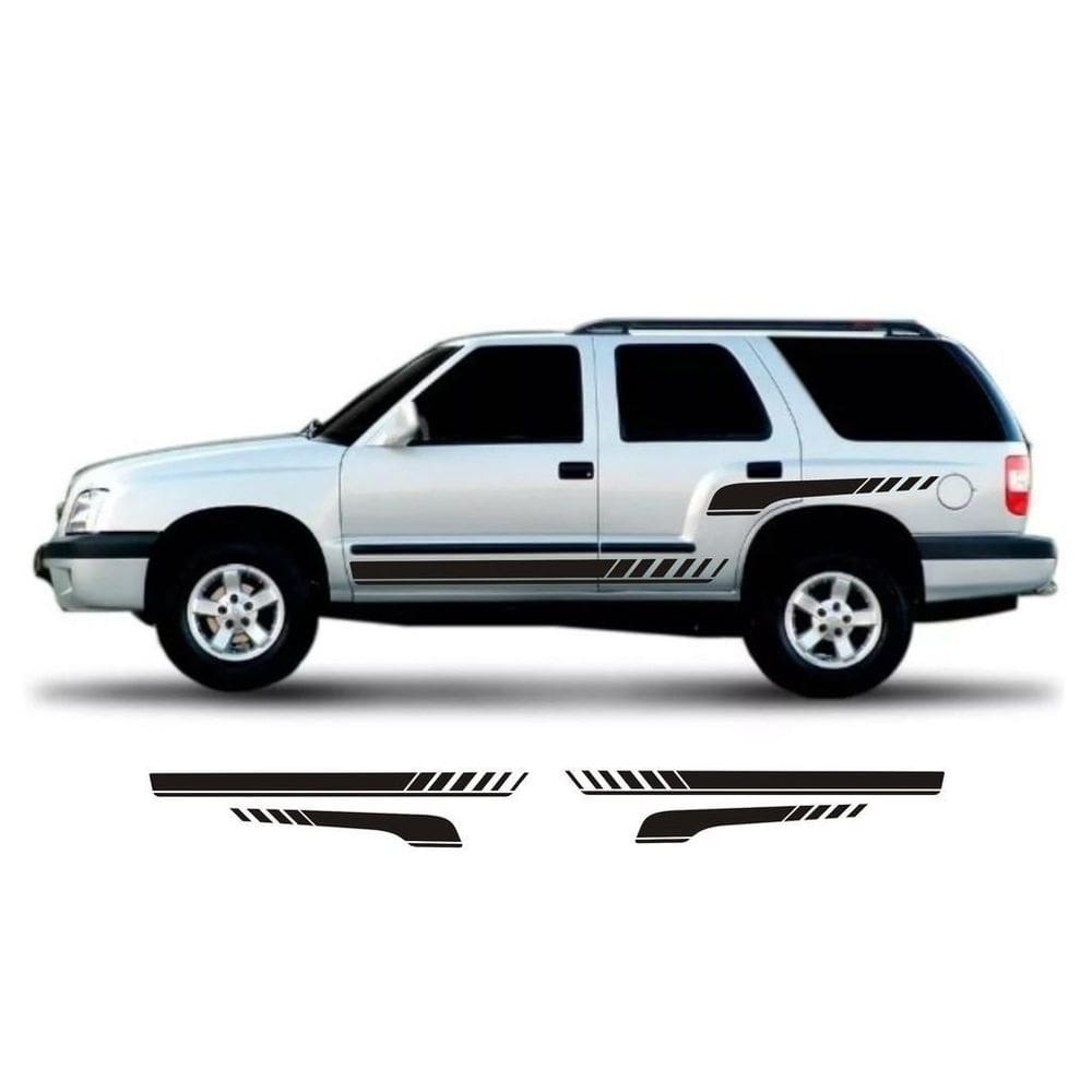 Adesivo lateral blazer bl1 chevrolet porta e caçamba faixa