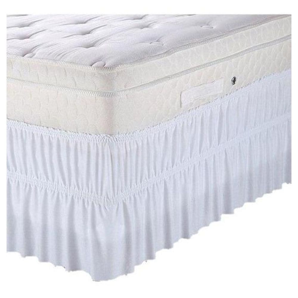 Saia de cama box milão tamanho queen branco