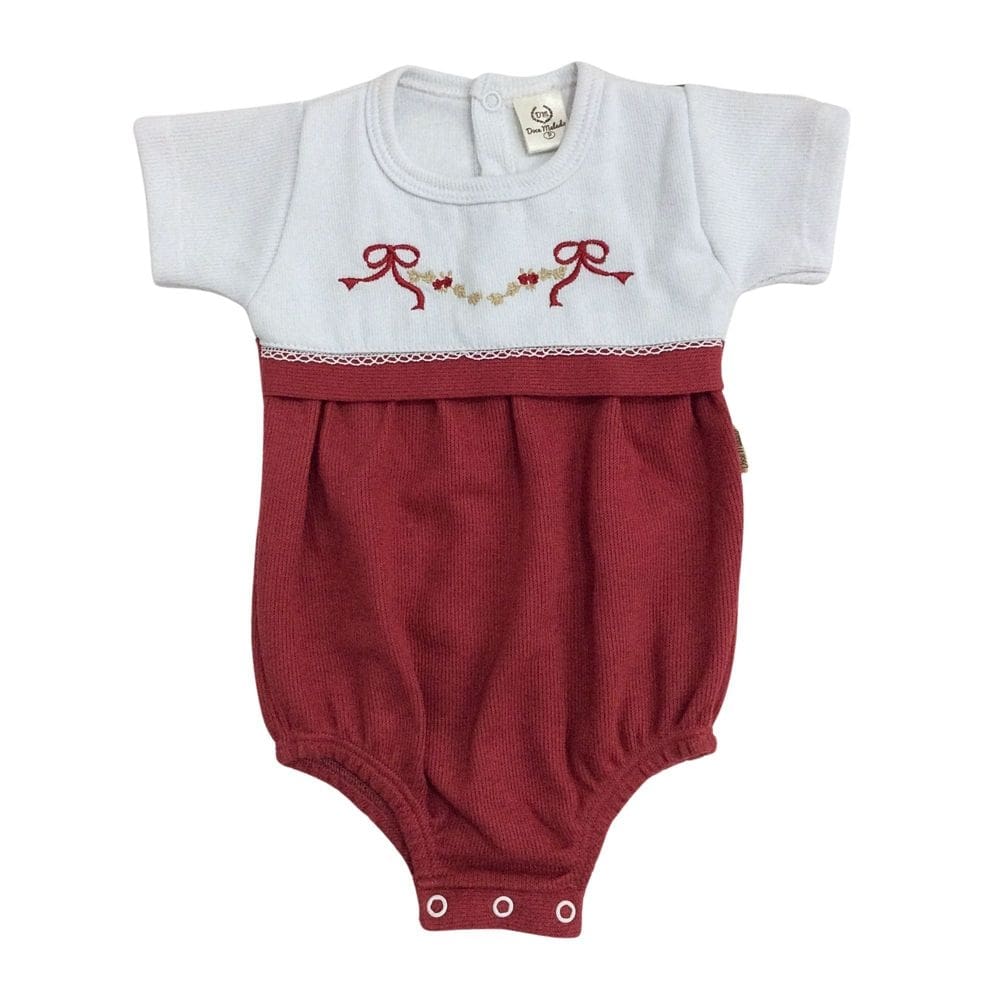 Macacão Curto Bordado Doce Melado Fem