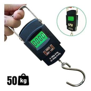 Balança digital portátil de mão bolsa mala peixe até 50kg