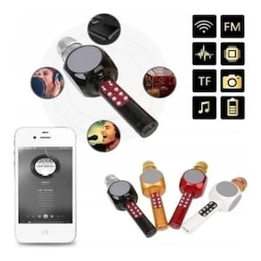 Microfone youtuber com caixa de som speaker gravador