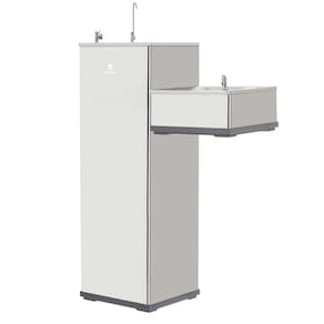 Bebedouro Purificador de Coluna Pressão Compressor Conjugado Aço Inox Karina