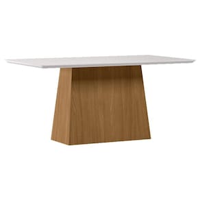 Mesa de Jantar 180 cm Barbara com Vidro Ype Off White - New Ceval