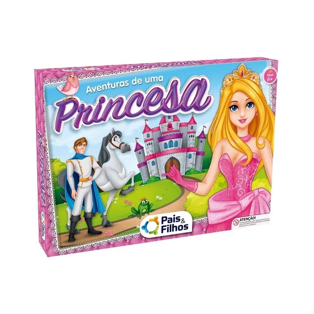 Jogo tabuleiro aventura de uma princesa - Pais e filhos