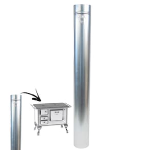 Cano 50cm Em Aço Galvanizado 115mm Para Chaminé Fogão à Lenha Lareira - N°2 AMZ