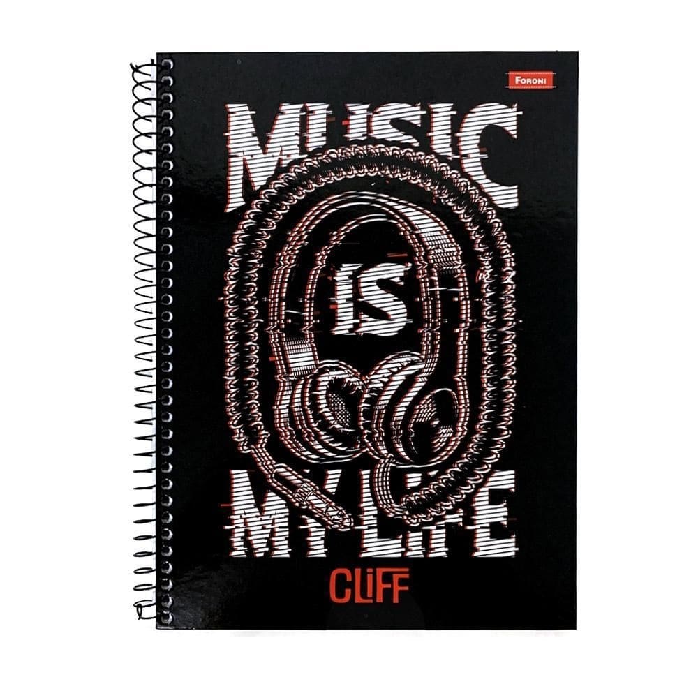 Caderno universitário 240 folhas 15 materias cliff