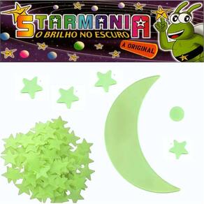 Kit estrelas lua brilha escuro fluorescente 103un starmania