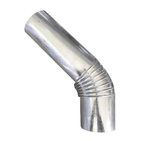 Curva Joelho 45 Graus 110mm Galvanizada Para Cano Fogão à Lenha Churrasqueira Lareira - N°1 AMZ