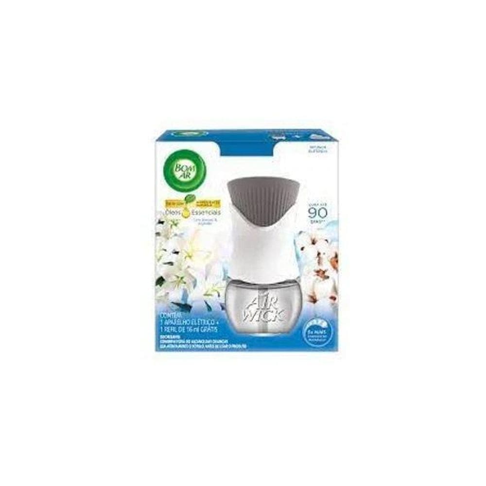 Bom ar air wick difusor lirio e algodao aparelho 16ml