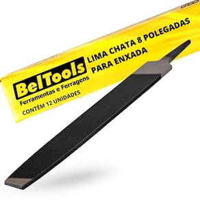 Kit 12 Lima Chata 8 Polegadas para Enxada Beltools