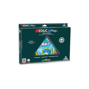 Brinquedo Lousa Escrita Caneta Formas Peixes Quebra Cabeça