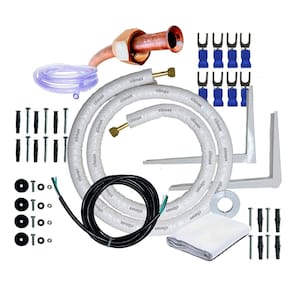 Kit Completo Para Instalação De Ar Condicionado Normal 7000 e 9000 Btus Inverter 9000 e 12000 Btus 3m Com Suporte 400 mm