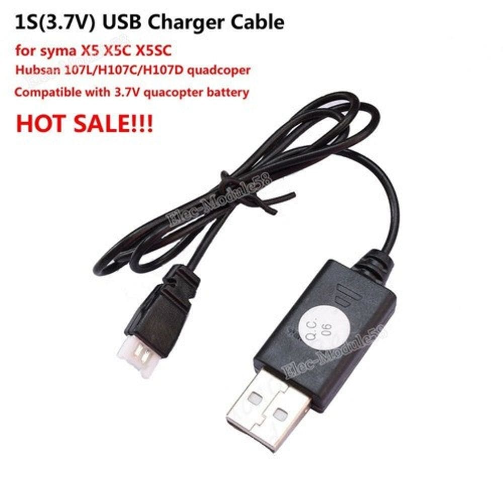 Cabo Carregador Usb Art Brink Drone Syma X5c X5sw X5sc Hubsan X4