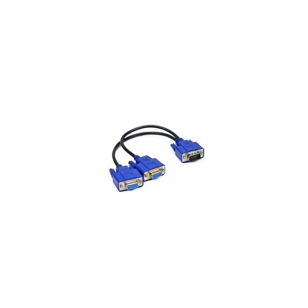 Cabo y vga com duas saidas vga femea duplicador