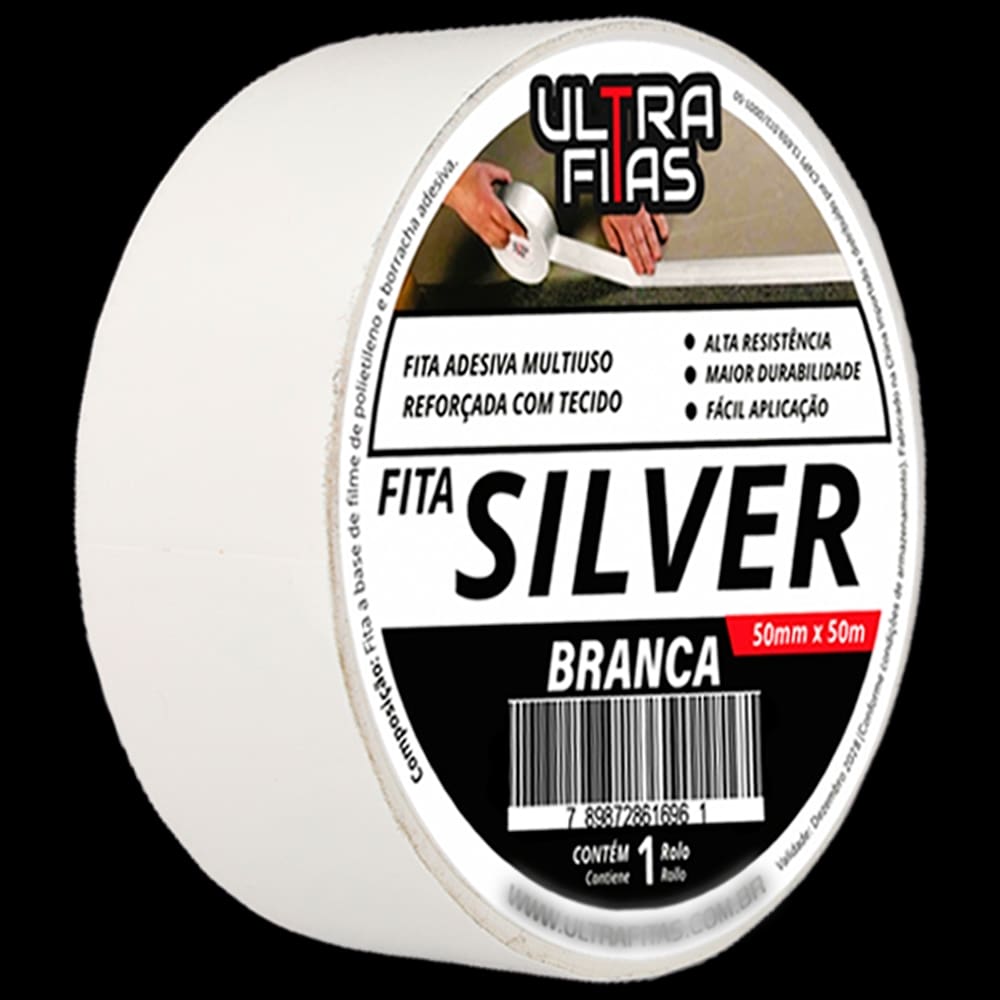 Fita Silver Tape Ar Condicionado Multiuso Vedação 50 Metros - Cores