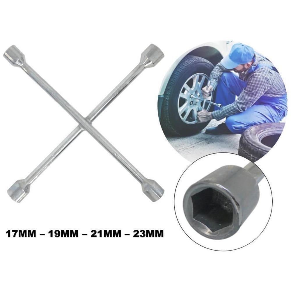 Chave de roda estrela universal 17 x 19 x 21 x 23mm