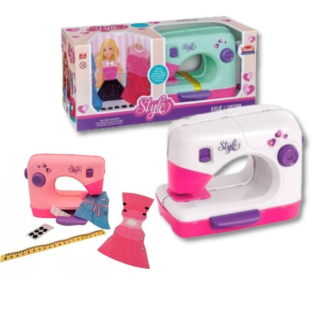 Ateliê costura mini máquina costura brinquedo infantil 2