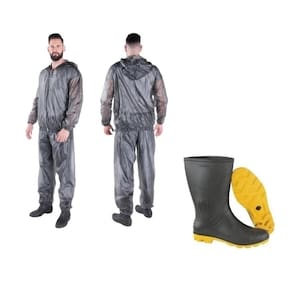 Capa de chuva piracapas combate gg bota solado amarelo 40