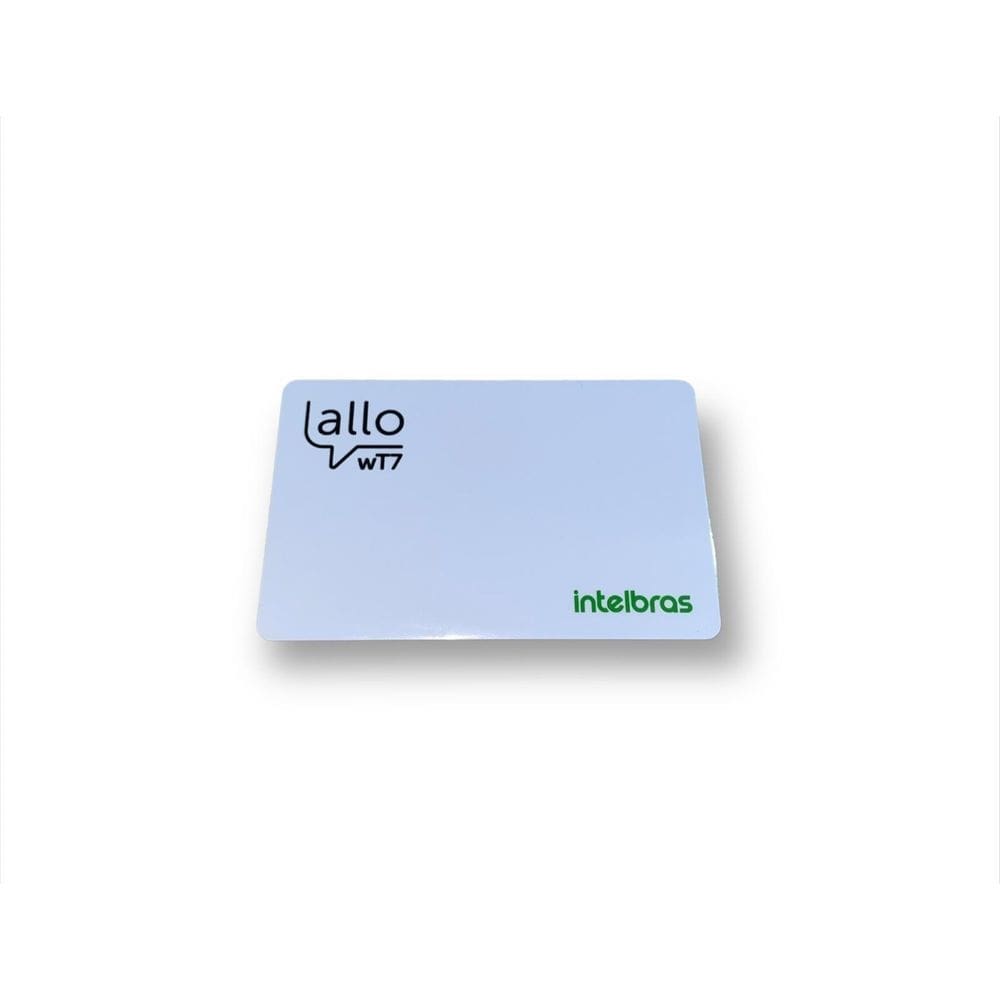 5 cartão rfid video porteiro allo wt7 / ivr 7 id intelbras