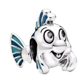 Berloque linguado pingente pulseira joia prata 925 ariel