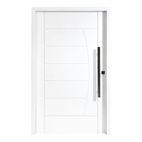 Porta Pivotante Maciça 214x127cm Eucalipto Pm78 Solar Cruzeiro Portas Fundo Primer Branco