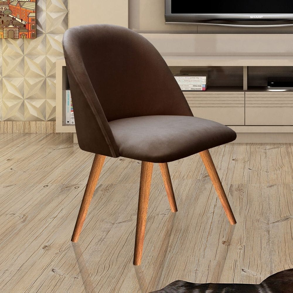 Poltrona Decorativa Gaia para Sala, Quarto, Recepção Marrom