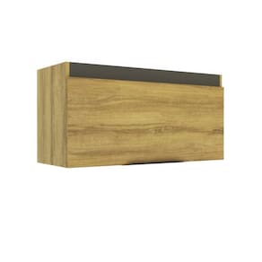 Armário Aéreo Basculante 80cm com 1 Porta 2302 Mel/Grafite