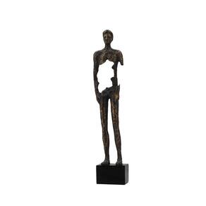Escultura Decorativa Homem em Pé em Resina Bronze 50cm SS0290 BTC
