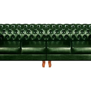 Sofá Dom Pedro Chesterfield Modulado 4 Lugares 2 Poltronas Decoração Sara Recepção Verde