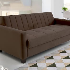 Sofá Fixo 3 Lugares 180cm Bilbao Chocolate